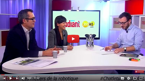 Logo Tchat vidéo sur les métiers de la robotique