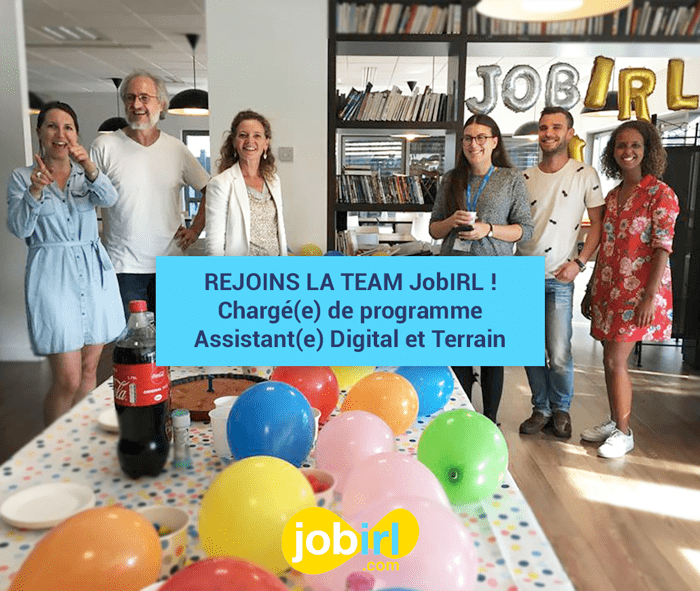 Logo Service civique : JobIRL recherche ses prochain(e)s chargé(e)s de programme et assistant(e)s digital et terrain