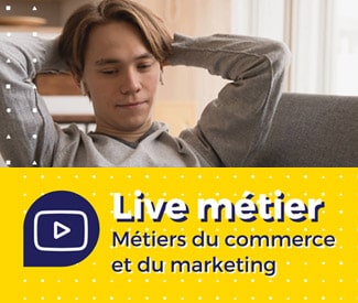 Logo Métiers du marketing et du commerce : replay live vidéo