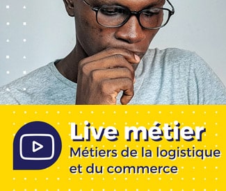 Logo Métiers de la logistique et du commerce : live vidéo