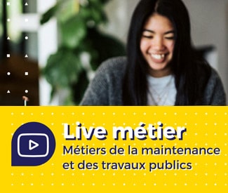 Logo Métiers de la maintenance et des travaux publics : live vidéo