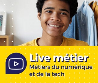 Logo Métiers du numérique et de la tech : live vidéo