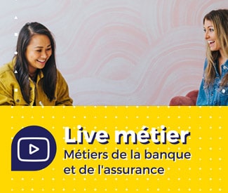 Logo Métiers de la banque et de l’assurance : live métier