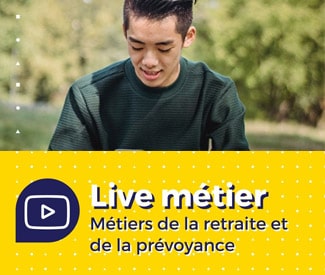 Logo Métiers de la retraite et prévoyance : live vidéo