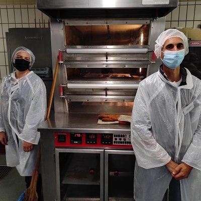 1er cours de pa^tisserie pour Amaury et Esther Police Nationale