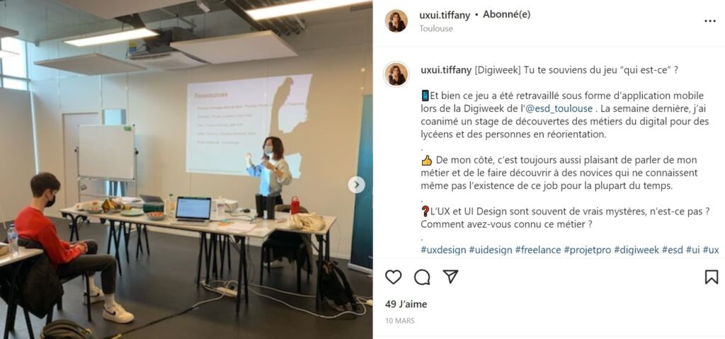 Le métier d'UX Designer avec Tiffany Brillard