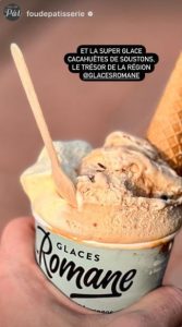 Les Glaces Romane : la glace cacahuète de soustons