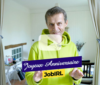 Logo 10 ans : joyeux anniversaire à JobIRL !