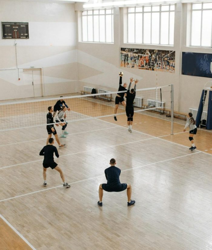 match de basket en salle