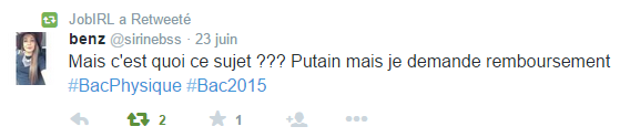 Best of des tweets bac 2015